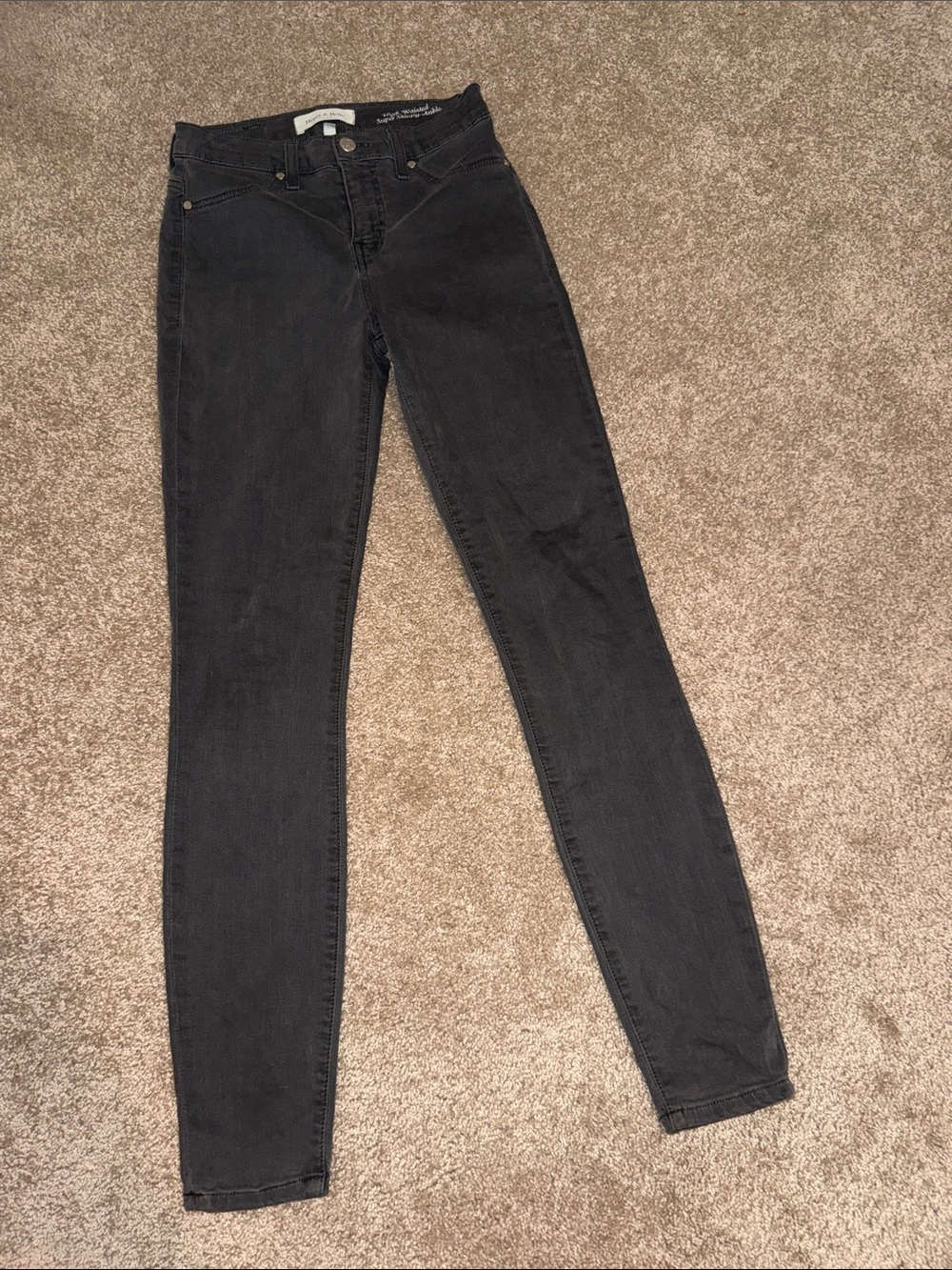 Henry & Belle Graphite High Waist Super Skinny Jeans - size 25. B12